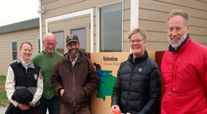 Staff of the Valentine National Wildlife Refuge  (Nebraska) pose with WTI researcher Marcel Huijser