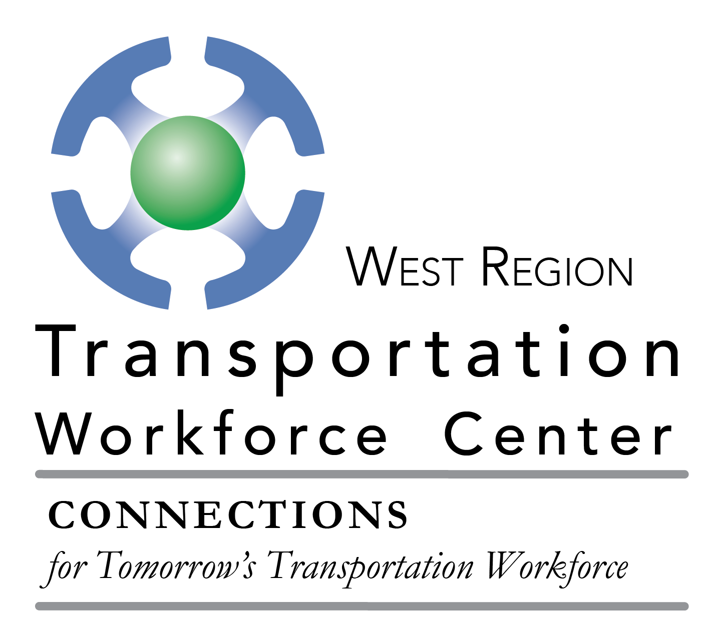 Logo for West Region Transportation Workforce Center, Connection for Tomorrow's Transportation Workforce