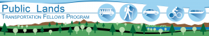 Logo banner for the Public Lands Transportation Fellows Program managed by WTI