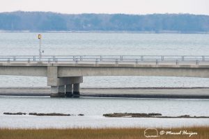Bridge and causeway through Chicoteague Bay, Chincoteague Island, Virginia, USA