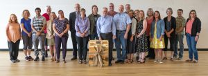 Group photo of WTI staff and guests at Steve Albert retirement party in July 2019