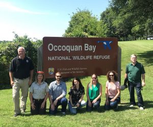 Group photos of attendees at Occoquan Bay National Wildlife Refuge attending 2019 Fellows orientation