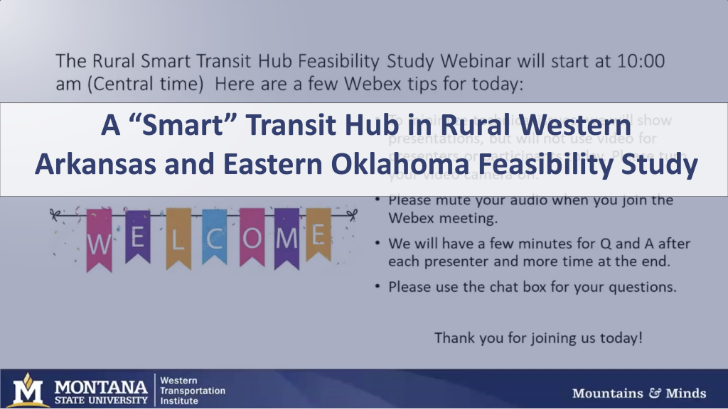 Webinar Announcement for Smart Transit Hub in Rural Western Arkansas