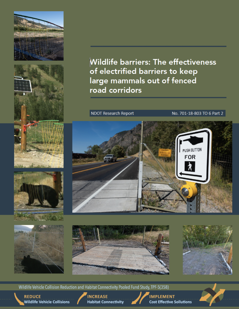 Cover: Wildlife barriers: The effectiveness of electrified barriers to keep large mammals out of fenced road corridors