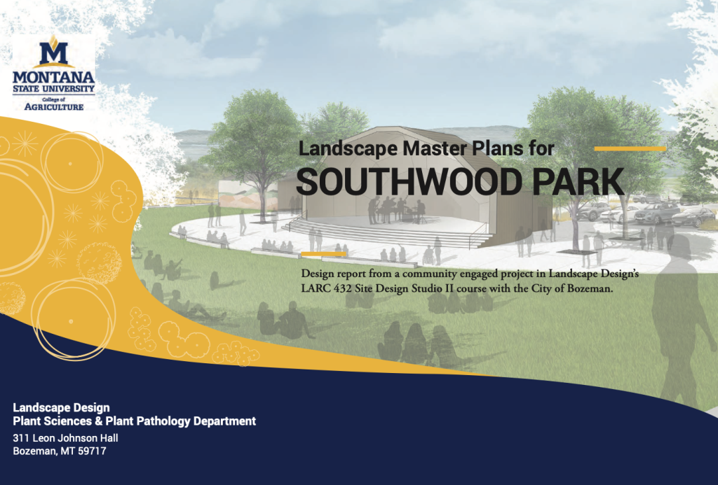 Presentation cover showing graphical rendering of public viewing an outdoor stadium.