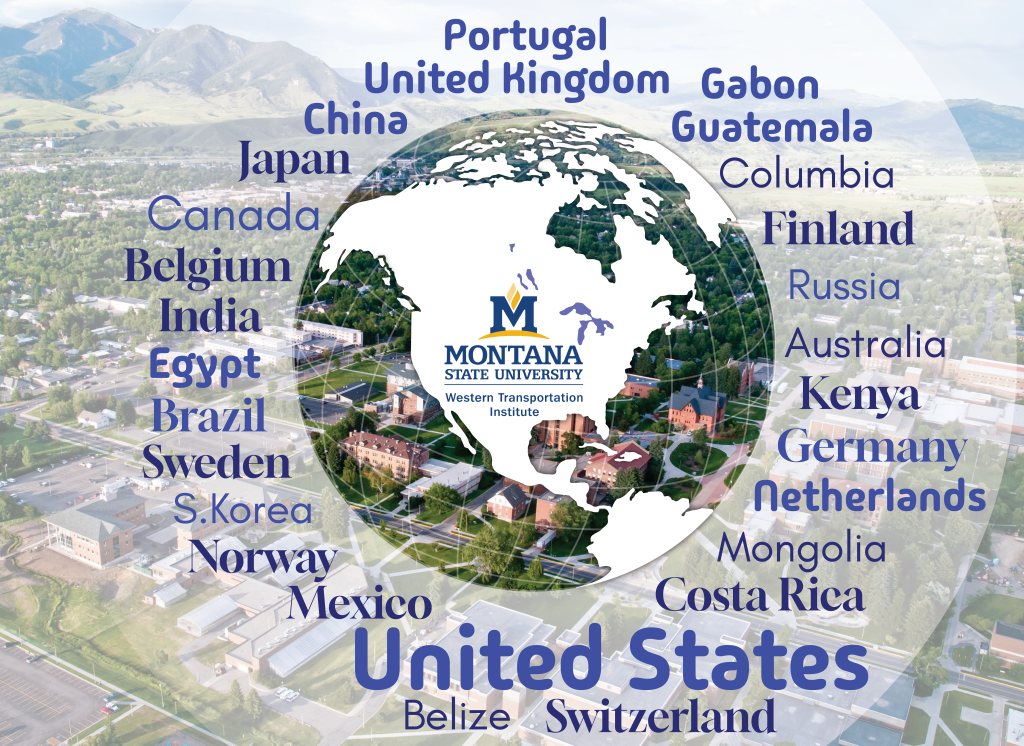 Graphic showing WTI International reach including Portugal, United Kingdom, Gabon, Guatemala, Finland, Belize, Norway and S.Korea.